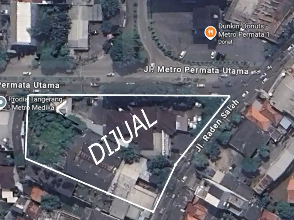 DIJUAL CEPAT TANAH Berikut Bangunan nya di Jalan Raden Saleh Raya Karang Tengah, Tangerang