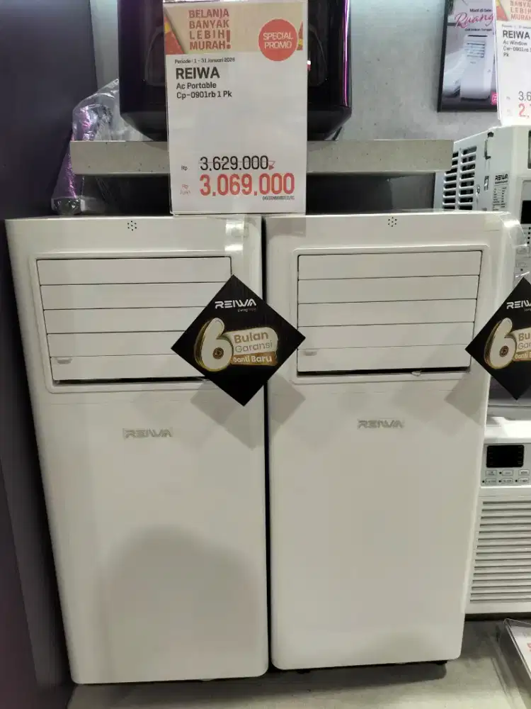 Promo Reiwa Ac Portable Cp-0901rb 1pk Bisa Dicicil Pake Aeon Fast