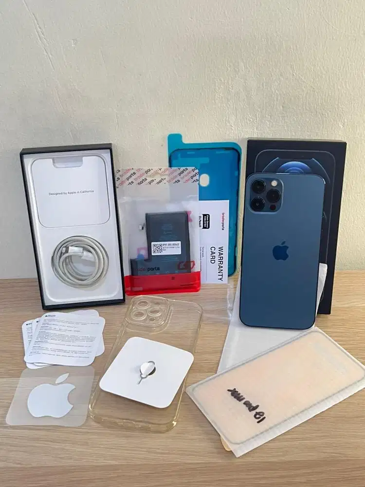 Iphone 12 Pro Max 256gb SINYAL PERMANEN Fullset Ori Gratis Batre New
