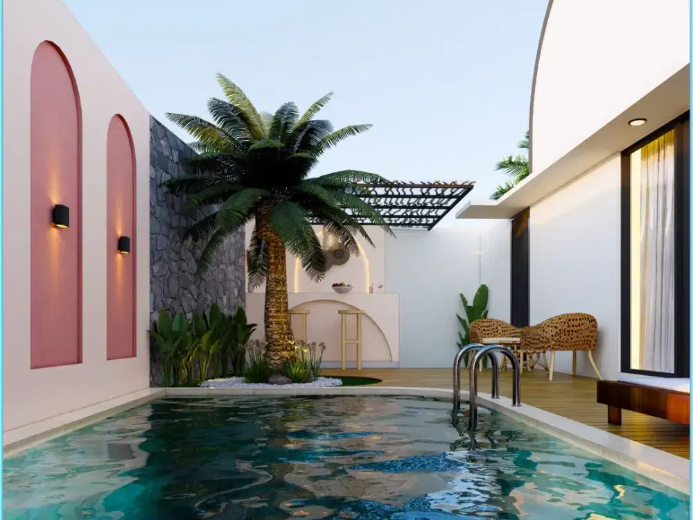 VILLA SHM YOGYAKARTA AREA BANGUNJIWO BANTUL ADA KOLAM PRIBADI DAN ROOFTOP