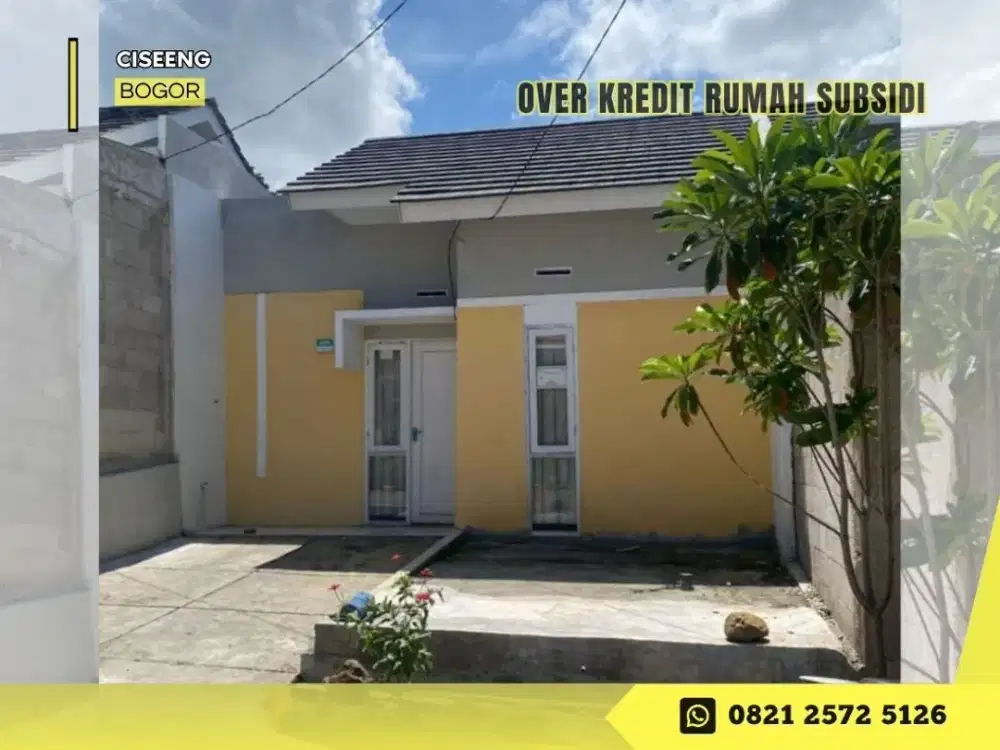 Jual Over Kredit Rumah Subsidi dkt Terminal Parung 65JT di Ciseeng Bogor
