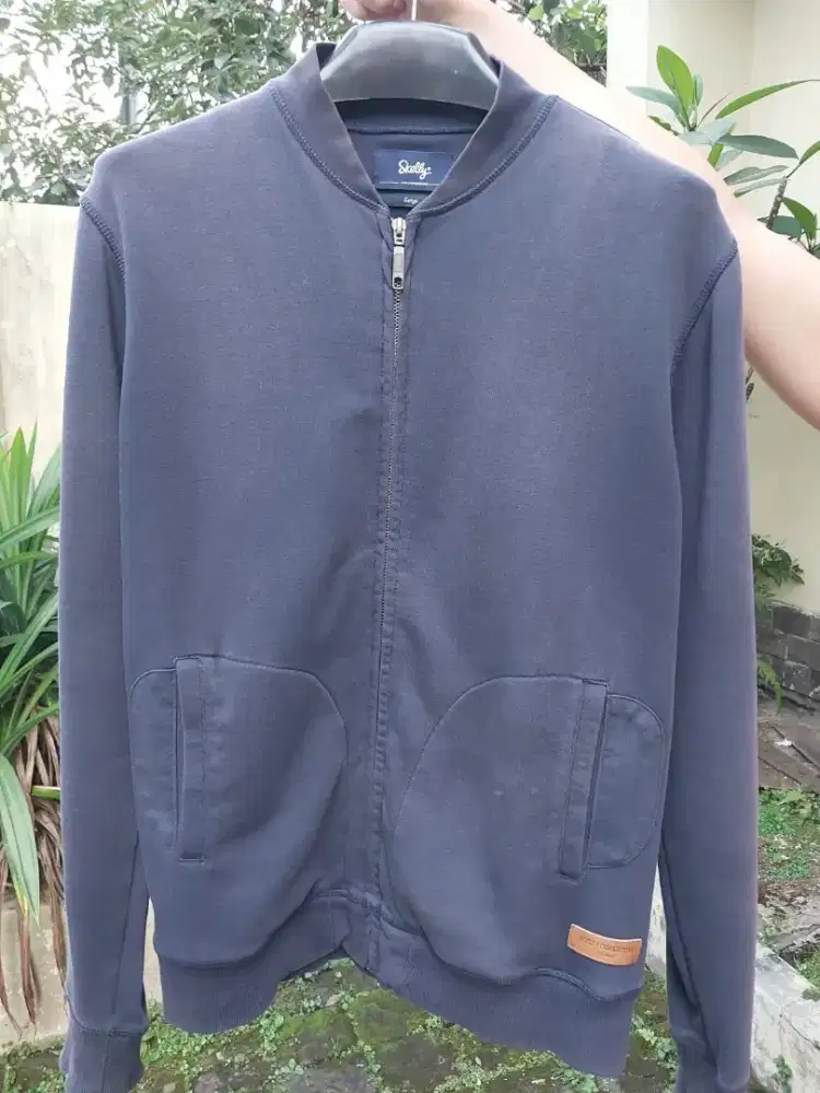 Jaket skelly original second mulus no minus jaket biru dongker