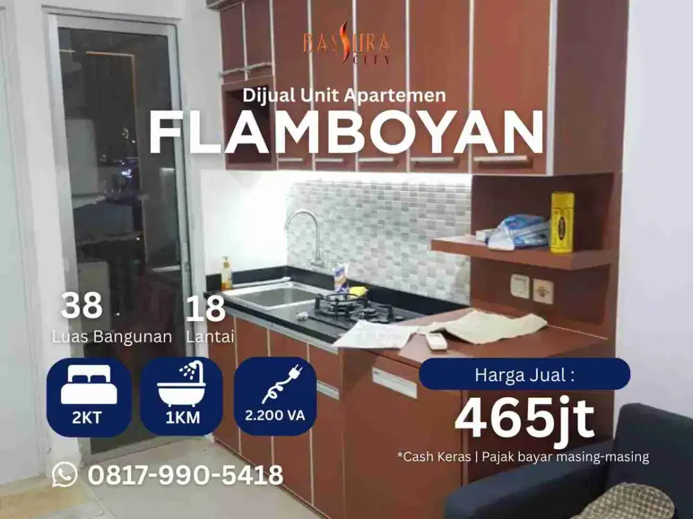 Jual Cepat 2BR Hook SHM apartemen Bassura City semi furnished