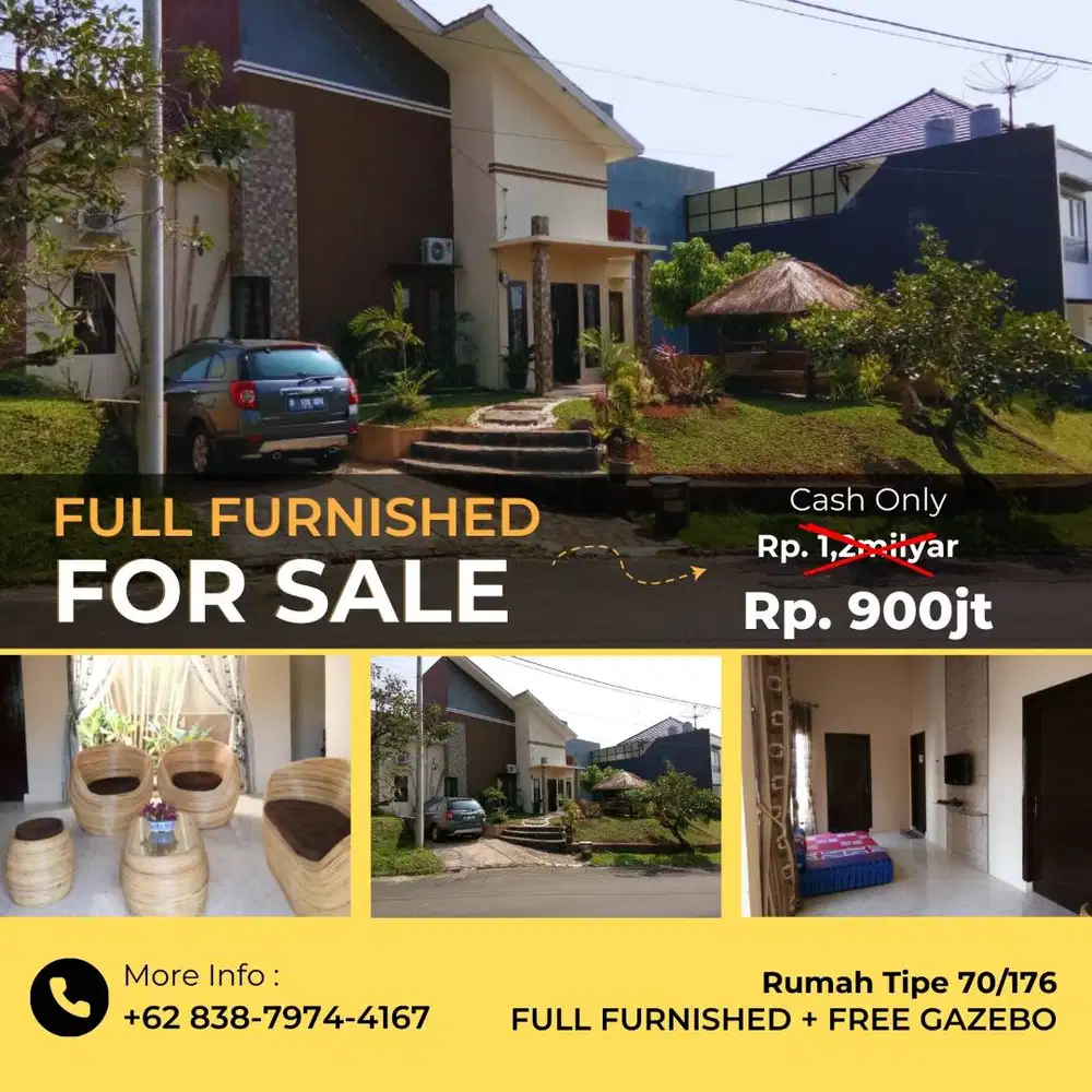 RUMAH SIAP HUNI LOKASI DALAM PERUMAHAN ELIT BANDAR LAMPUNG