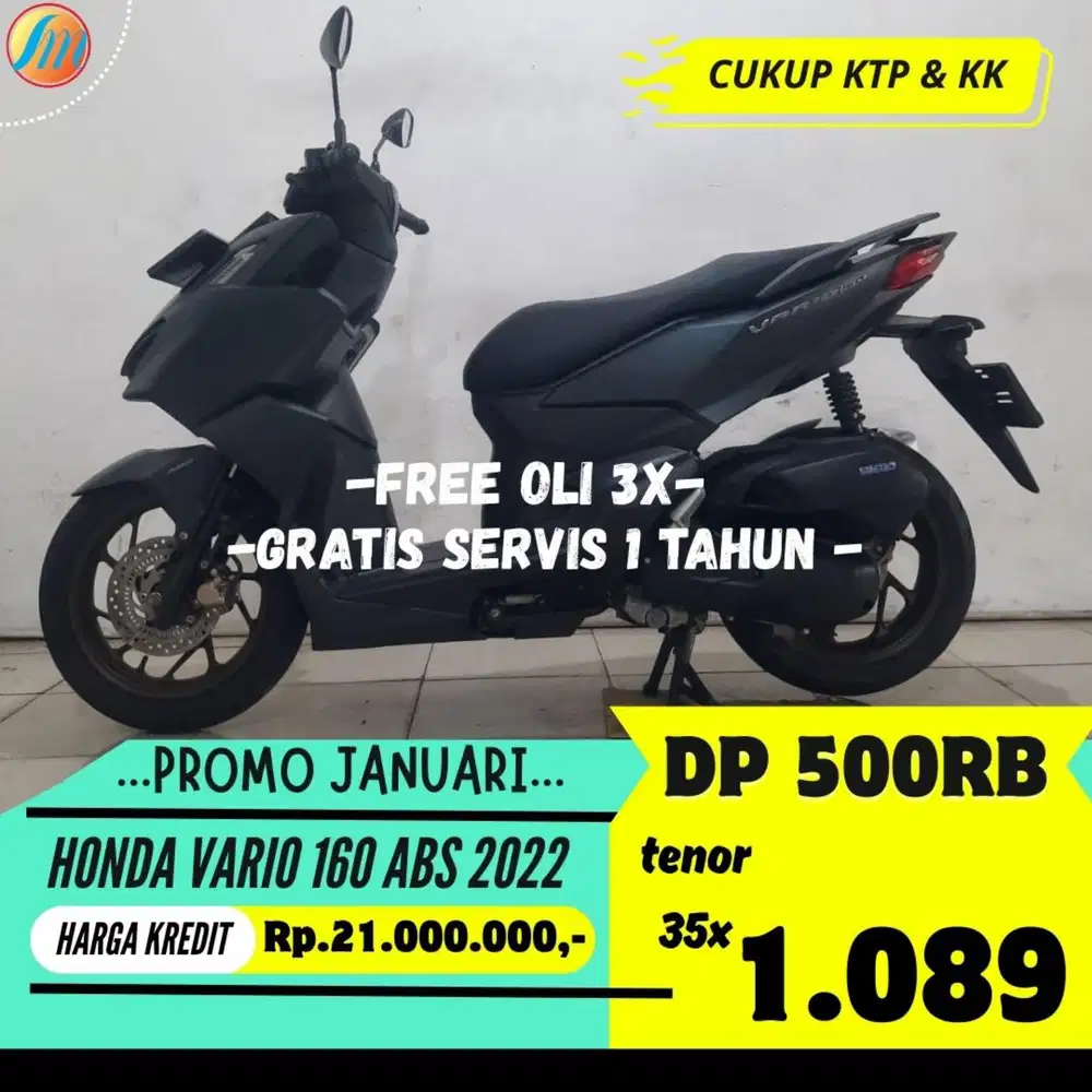 HONDA VARIO 160 ABS 2022 DP CUKUP 500RIBU ANGSURAN TERJANGKAU KTP KK