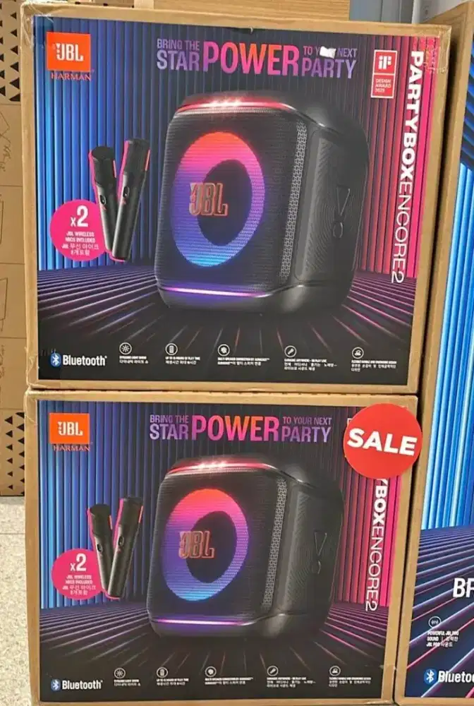 5 jt an‼️ JBL PARTYBOX ENCORE 2 FREE MIC 2pcs

NEW, ORIGINAL 
Sidoarjo