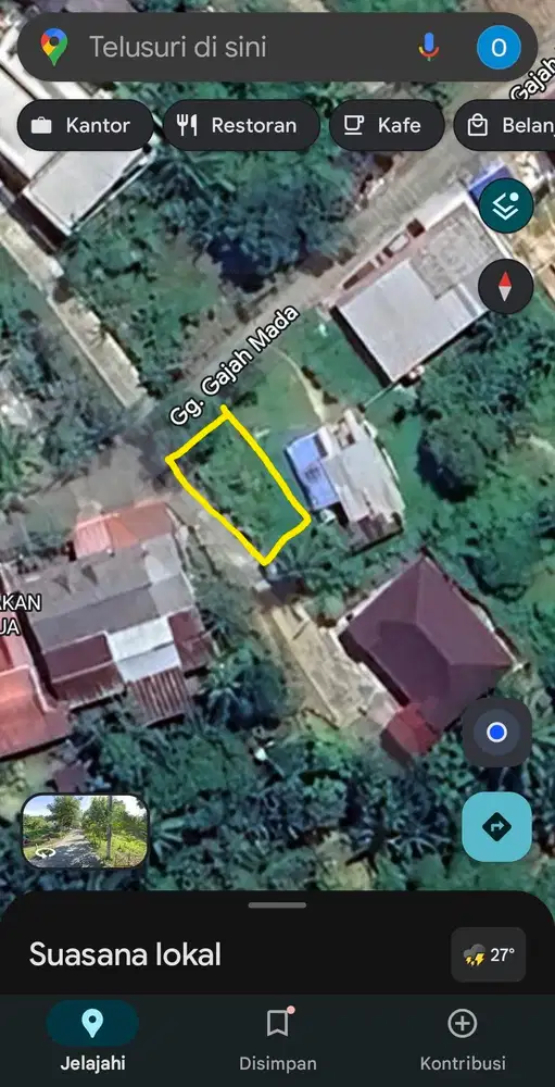 Dijual sebidang tanah 156 m2, tengah kota