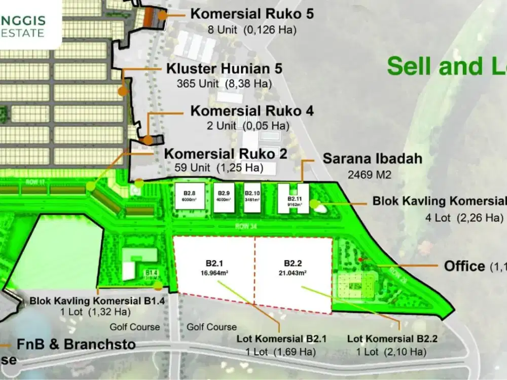 Jual Cepat Kavling Komersil Siap Bangun di Cimanggis Golf Estate Depok