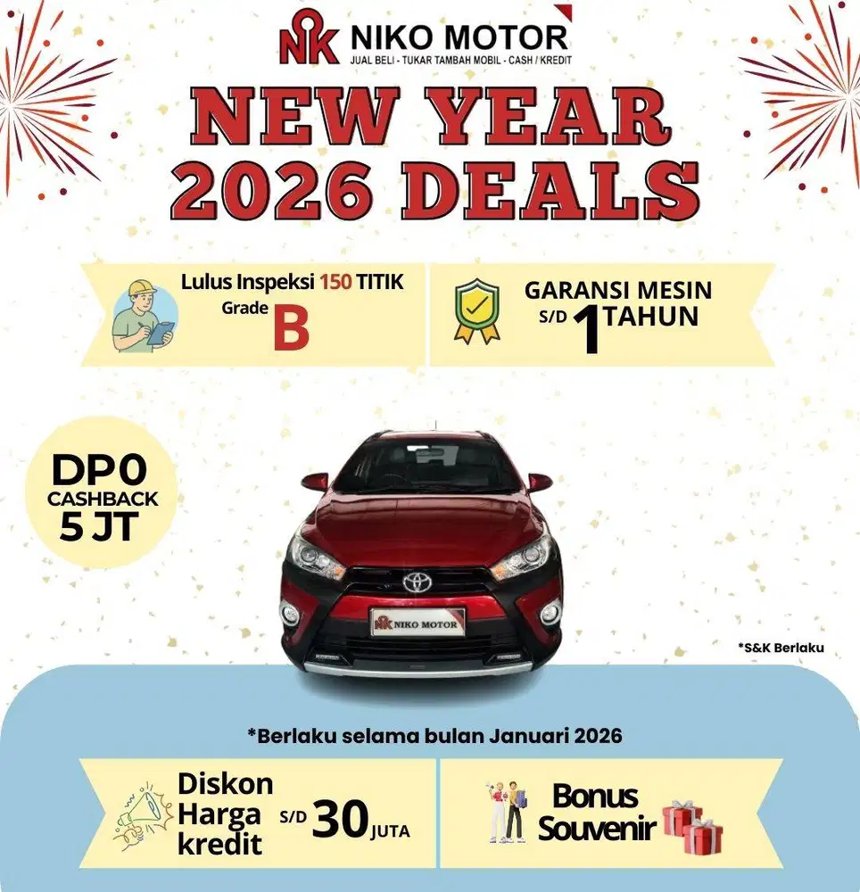 (ANTIK KM50RB) YARIS TRD HEYKERS 2017 AT