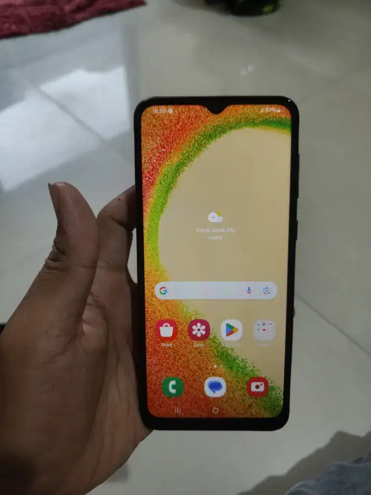 Samsung a04 64gb black hape casan