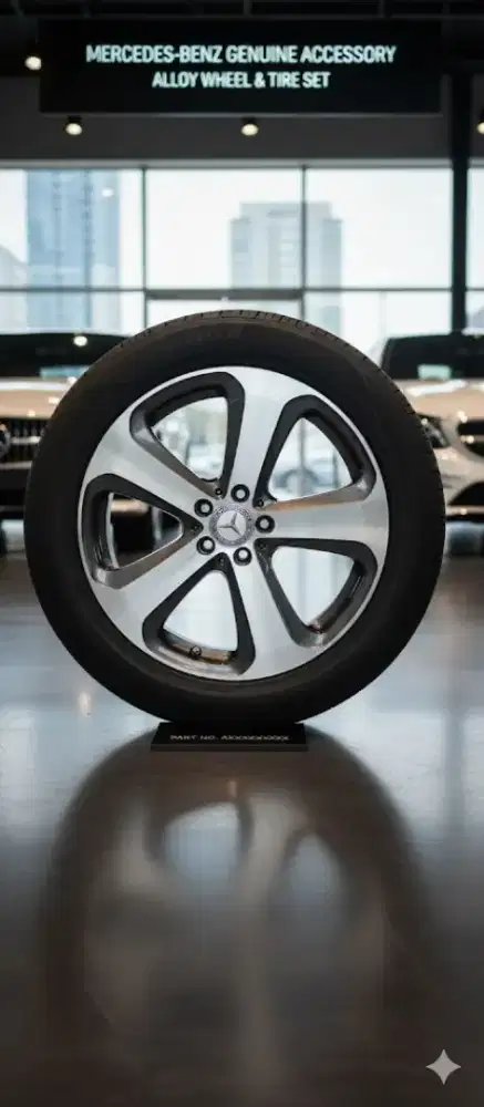 Velg Original Mercedes-Benz Ring 19 + Ban - Kondisi Mulus