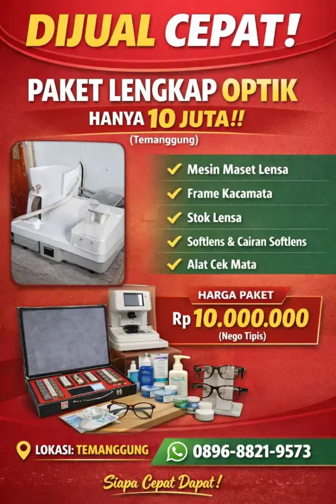 Paket alat toko optik dan soflens