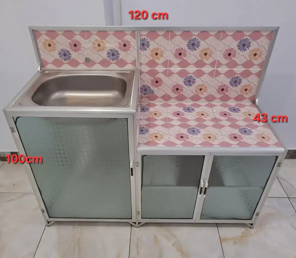 Tempat Cuci Piring + Meja Kompor 3 Pintu