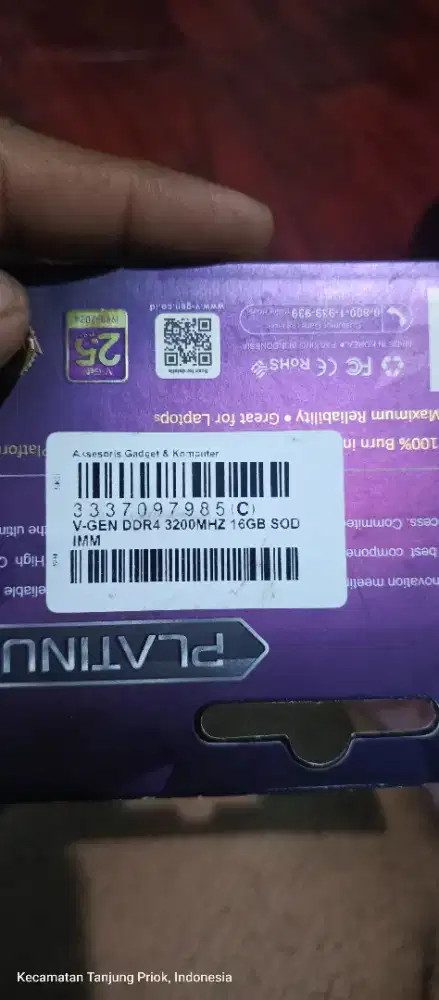 Merk vgen ram 16gb 3200mhz