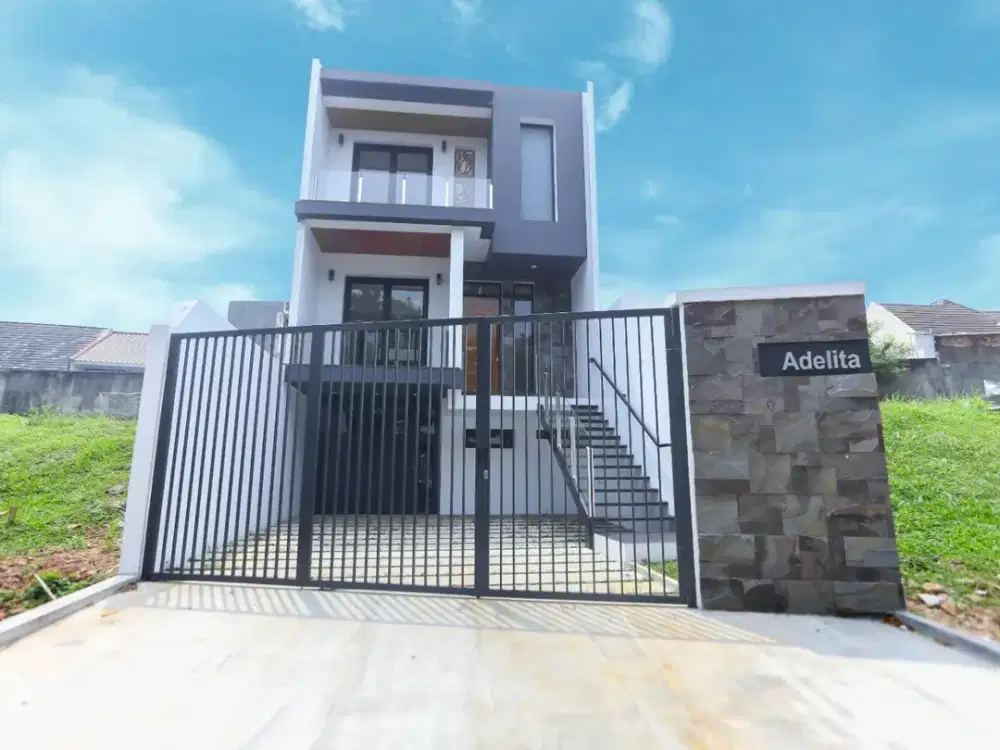 Rumah Premium 3 Lantai The Adelita Cimanggis – View Lagoon & Gunung, Dekat Tol & LRT