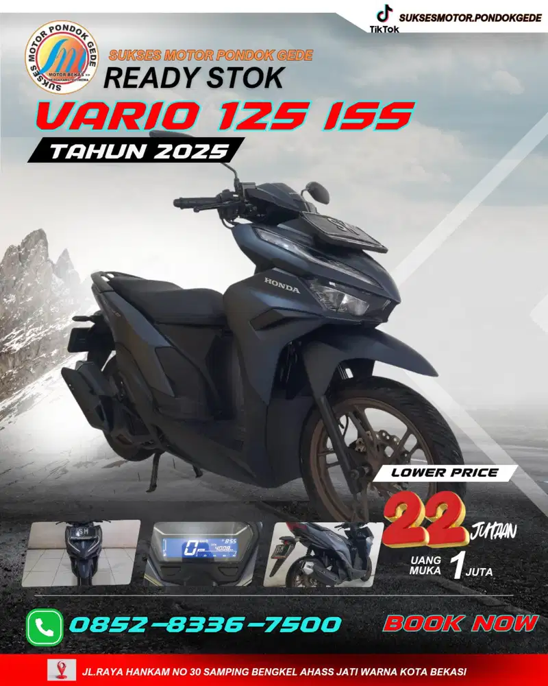 CASH DAN KREDIT HONDA VARIO 125 KEYLES TAHUN 2025