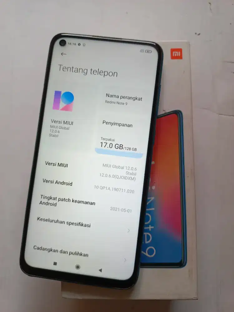 Redmi Note 9 6/128 Fullset