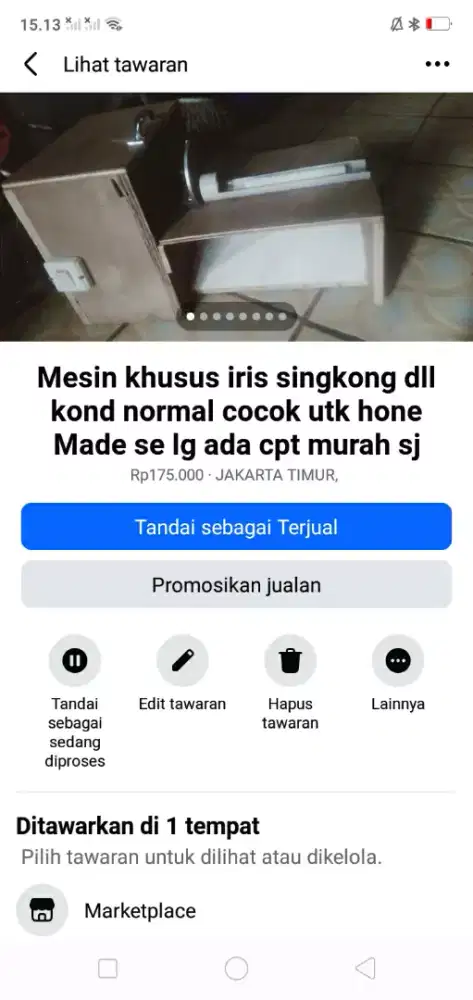 Mesin khusus iris singkong dll kond normal se lg ada cpt murah sj deh
