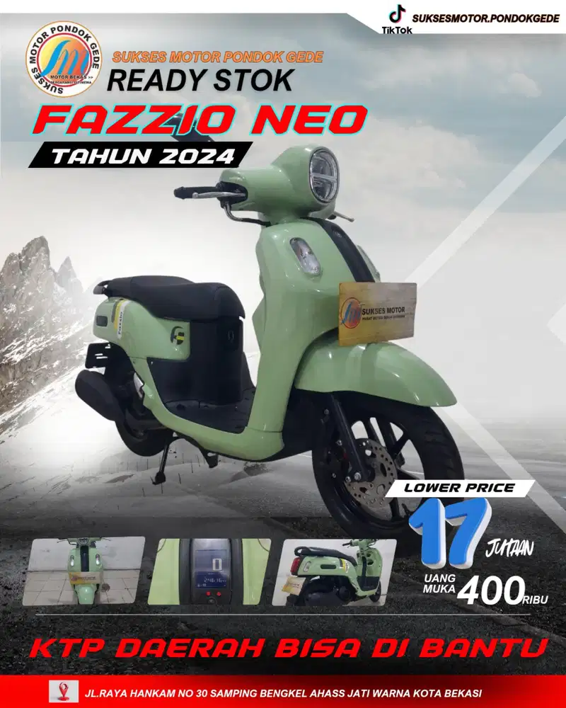 DP 400 RIBU YAMAHA FAZZIO NEO TAHUN 2024 SURAT LENGKAP