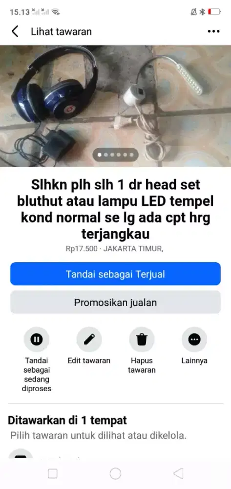 Slhkn plh slh 1 dr lampu LED tempel atau sblh nya hrg murah sj cpt dpt