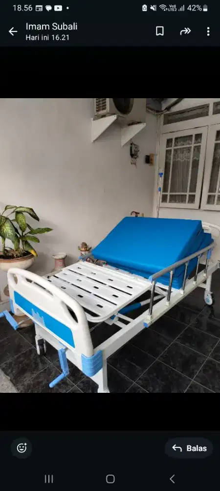 Dijual tempat tidur pasien double track