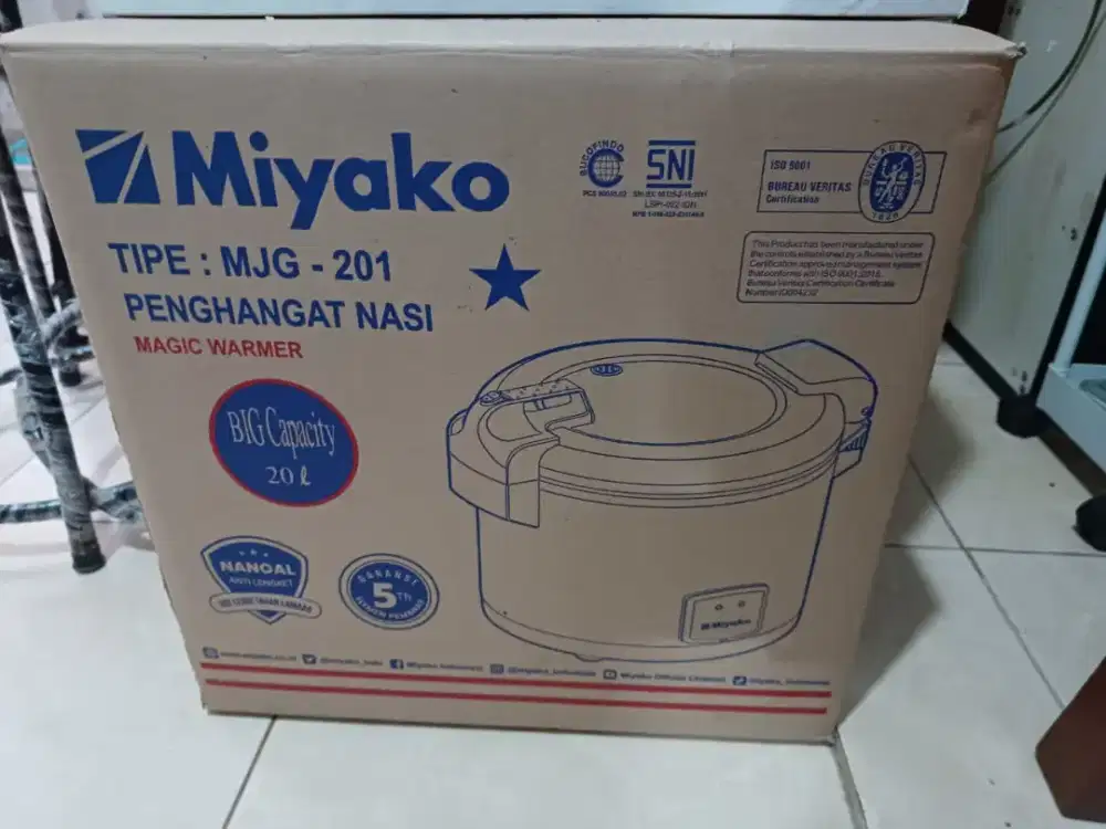 Pemanas Nasi Miyako kapasitas besar kondisi gress