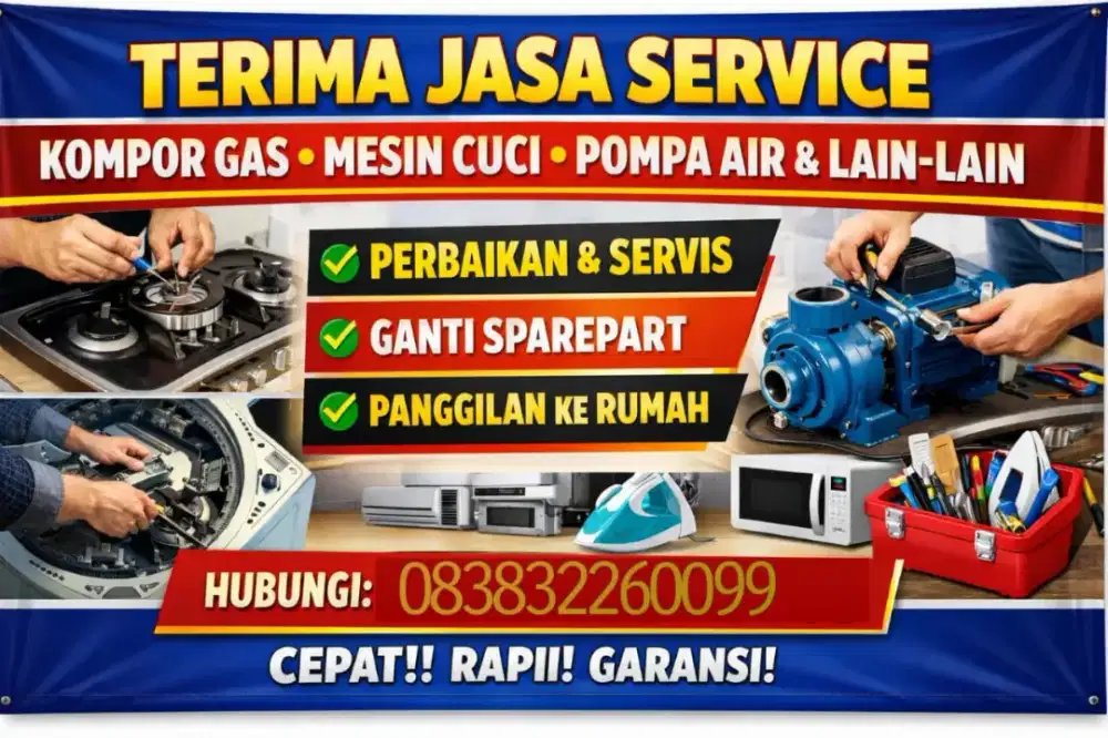 Jasa perbaikan listrik,servis mesin cuci,komporgas,pompa air panggilan