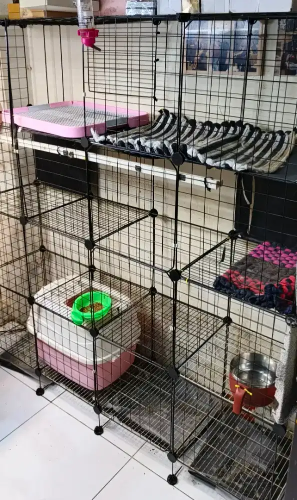 Pagar Kandang Hewan Rak Partisi besi multifungsi masih sprt baru