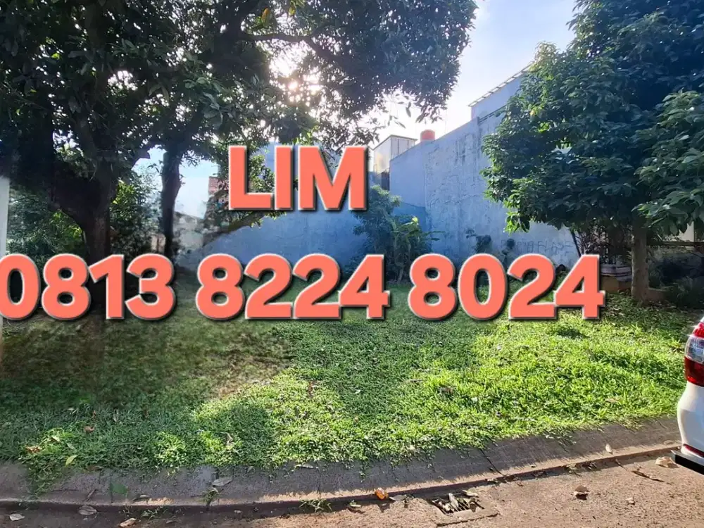 DIJUAL TANAH KAVLING HOOK LT 200 HADAP TAMAN CLUSTER KOTA WISATA CIBUBUR BOGOR