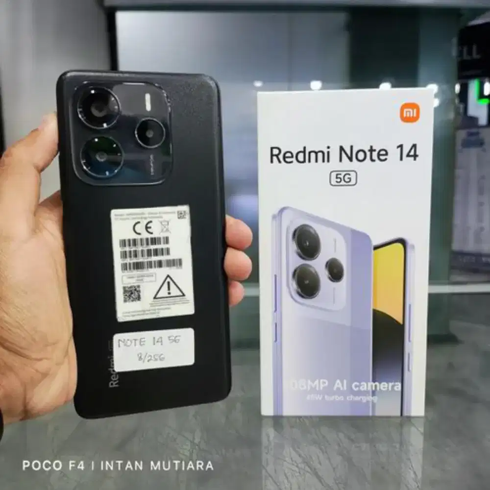 Xiaomi Redmi Note 14 5G 8/256GB Black - Baru 5 Hari Pakai Like New