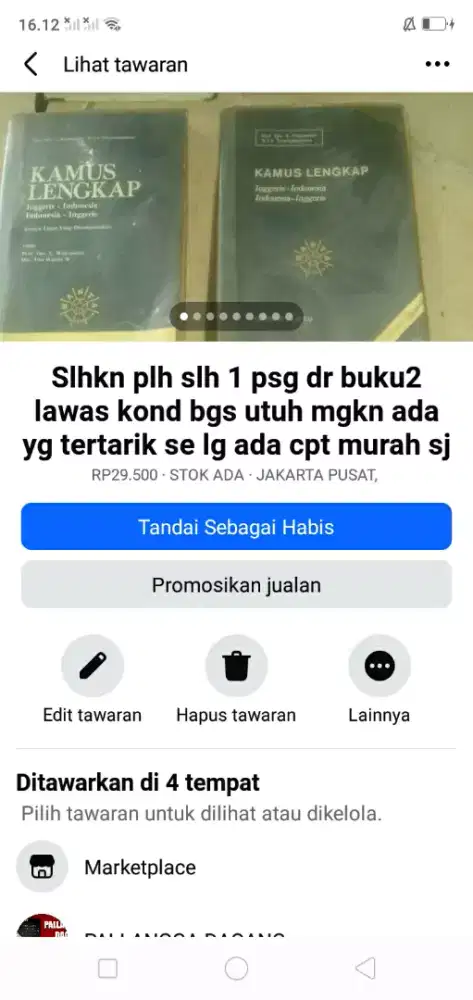 Slhkn plh slh 1 dr buku2 lawas kond utuh mgkn ada yg tertarik murah sj