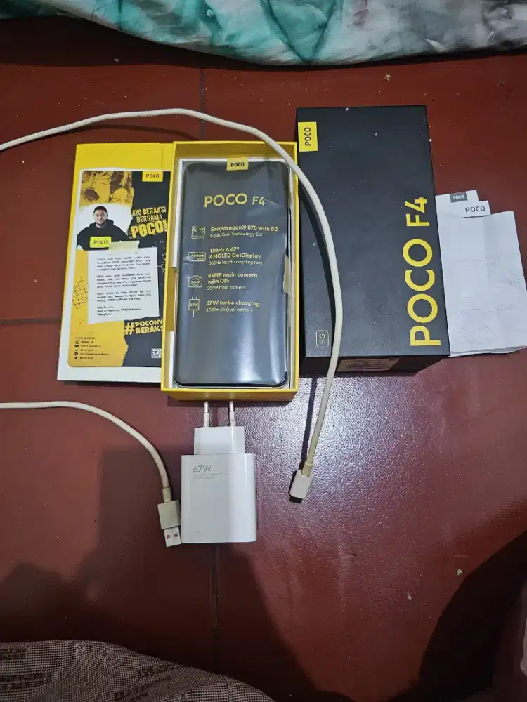 Poco F4 8/256GB Warna Silver Fullset Second Rasa Baru