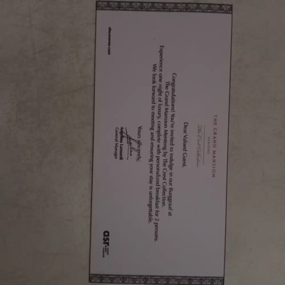 Dijual Voucher Stay The Grand Mansion Menteng