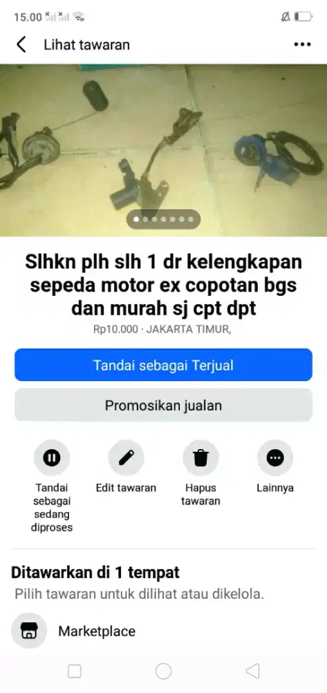 Slhkn plh slh 1 dr kelengkapan sepeda/motor kond bgs mgkn ada yg perlu