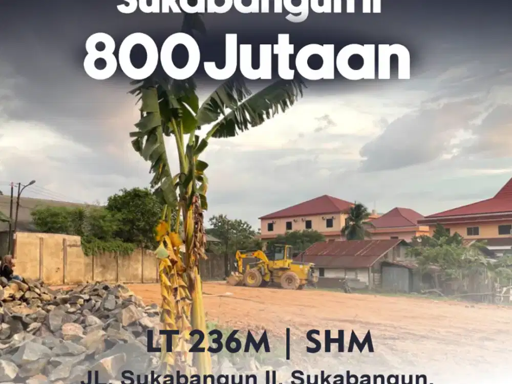 Tanah Siap Bangun Sukabangun II | LT 236 m² | SHM | 800 Jutaan