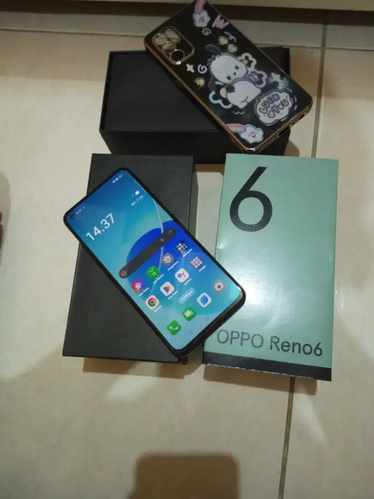 Oppo Reno 6 8/128 fullsst mlusss like new joss lancarr jyaa no kndalaa