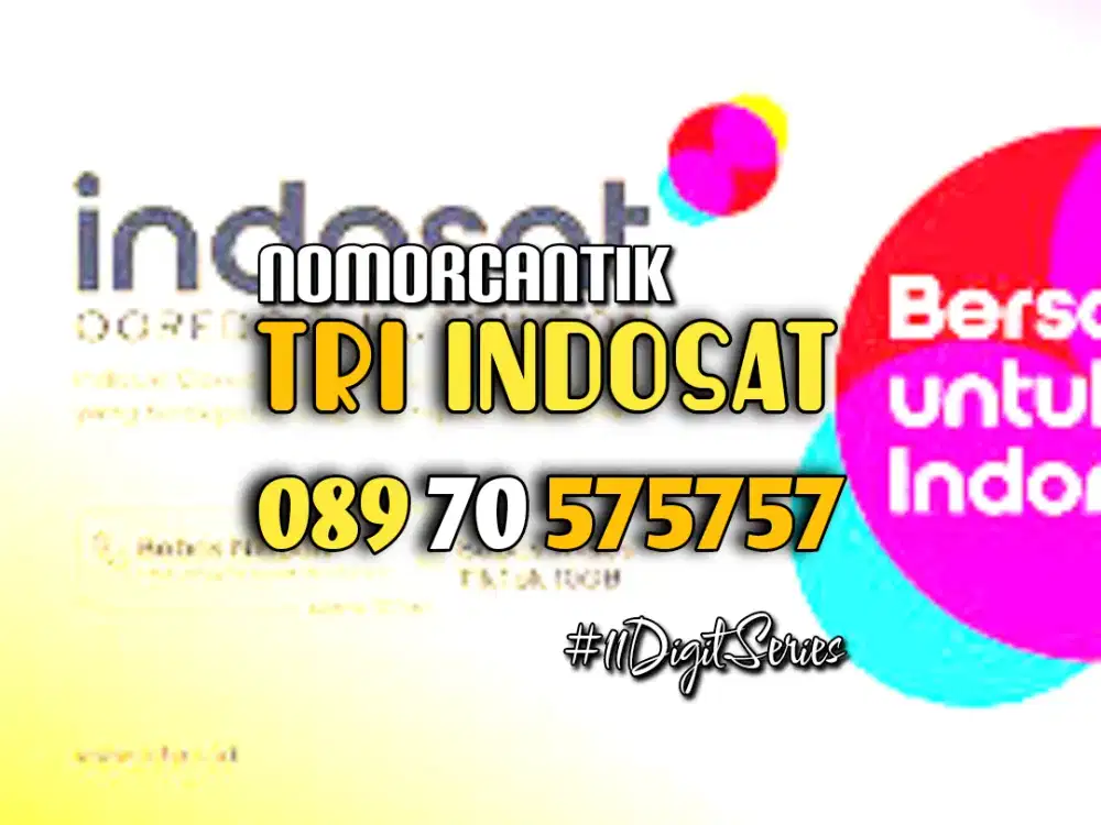 (bisa COD) Nomor CANTIK kartu TRI INDOSAT TRIPEL AB 575757 #02