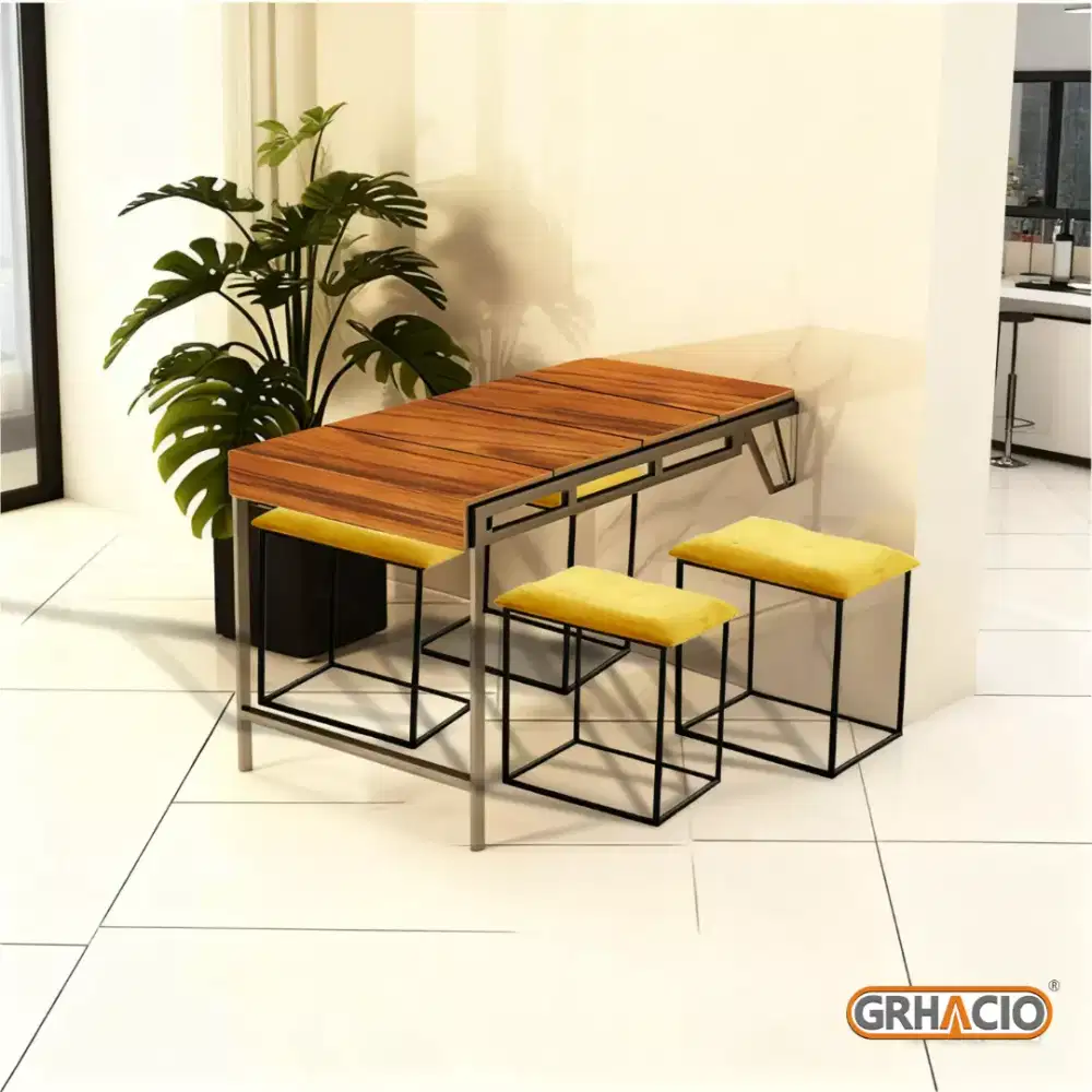 Meja Lipat Rak Dinding 2in1