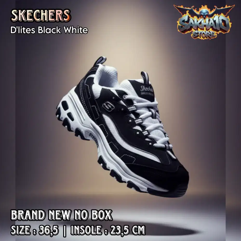 SEPATU ANAK COWO/CEWE CASUAL/SEKOLAH/OLAHRAGA SKECHERS HITAM PUTIH