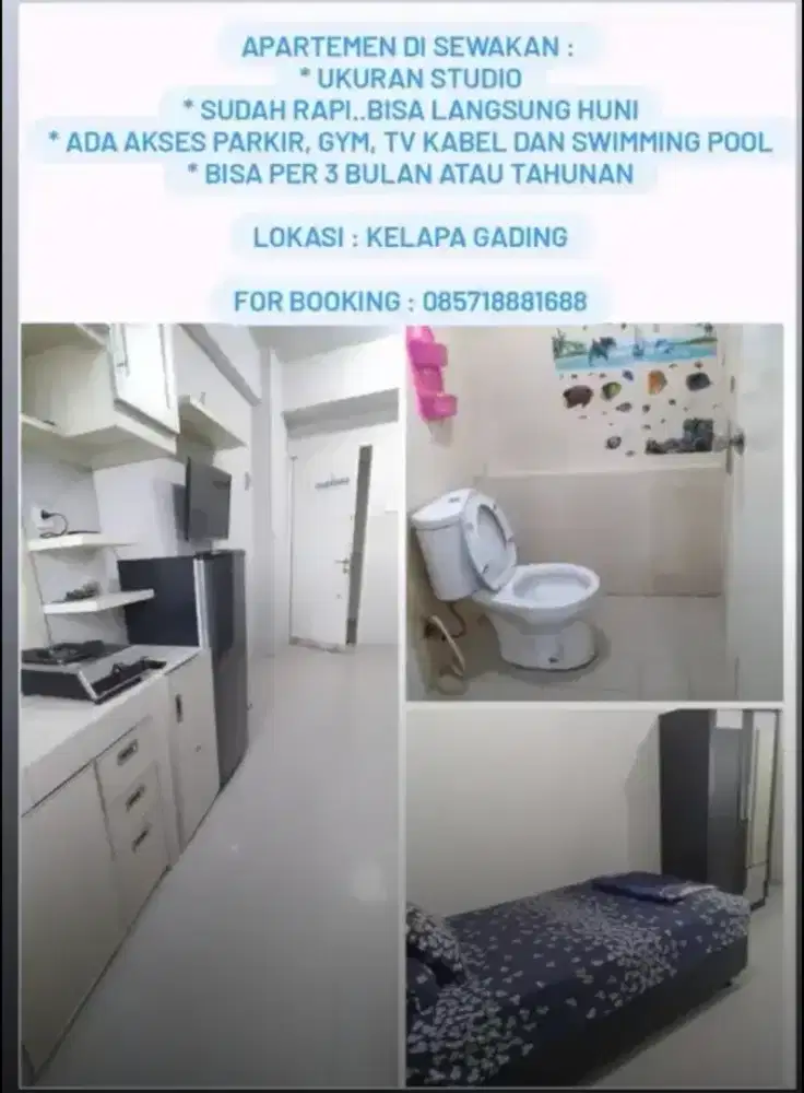PROMO SEWA UNIT STUDIO FULL FURNISH.. BOOKING NOW *ada promo khusus*