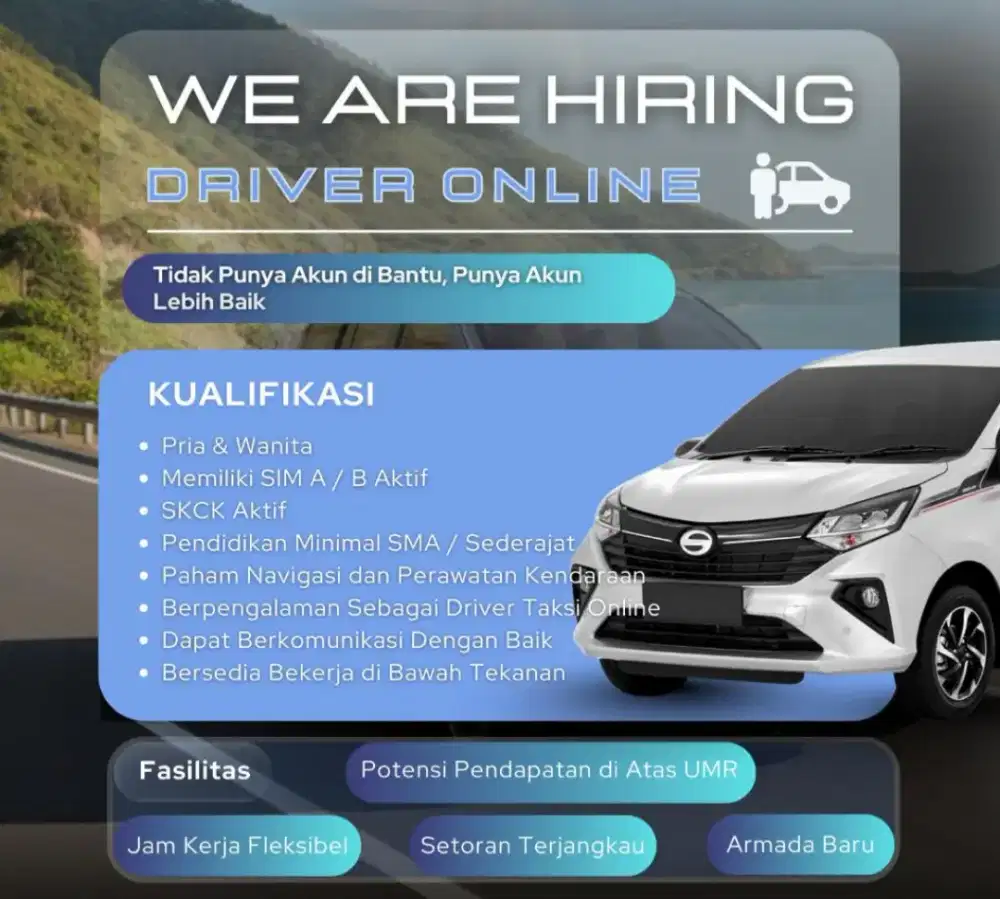 LOWONGAN DRIVER MOBIL ONLINE DAN OFFLINE