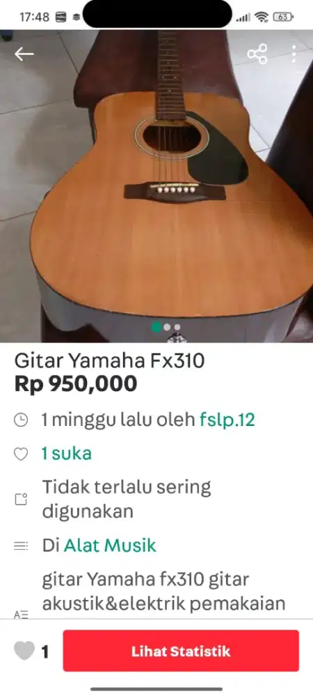Jual cepat yamaha gitar