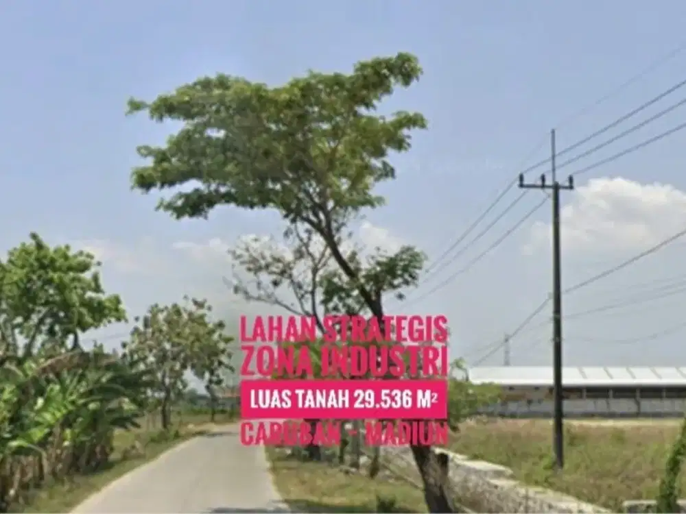 (AB) Dijual Tanah KIP (Kawasan Peruntukan Industri) Caruban MADIUN, Strategis
