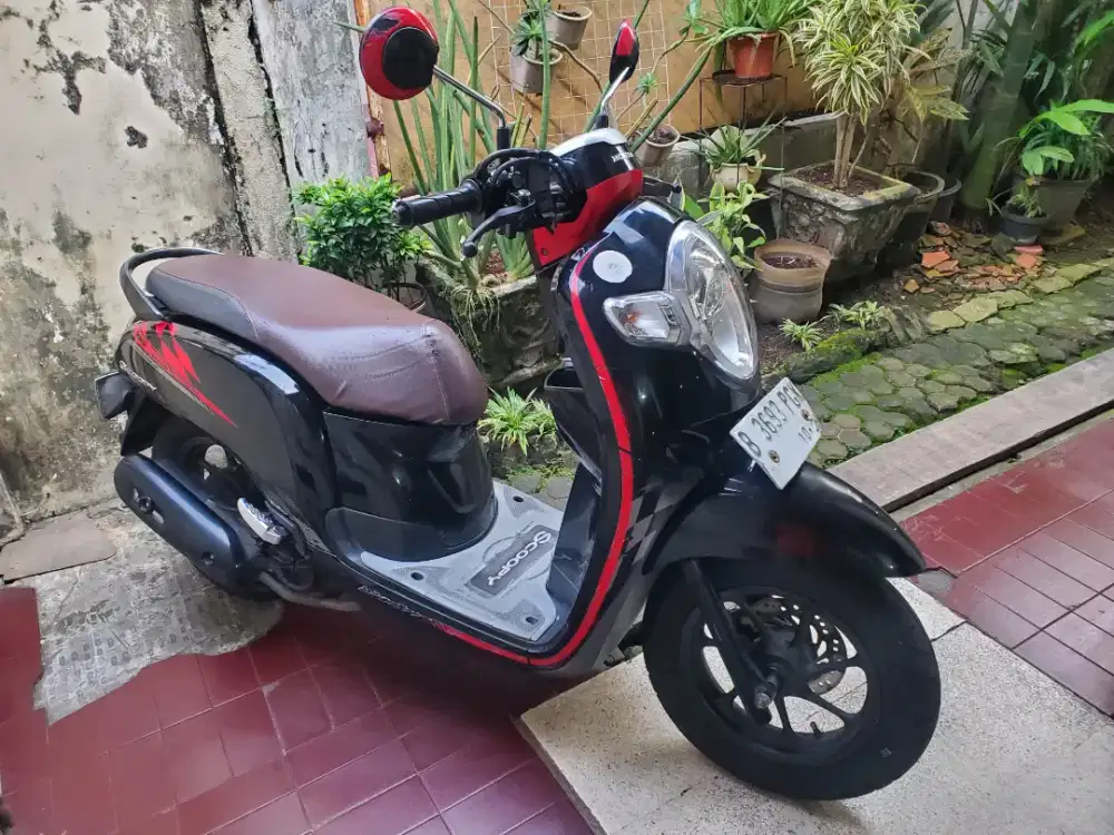 Honda Scoopy Hitam 2018 Full orisinil.