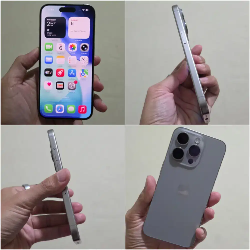 Iphone 15 Pro 1TB warna Natural Titanium EX IBOX ISTIMEWA