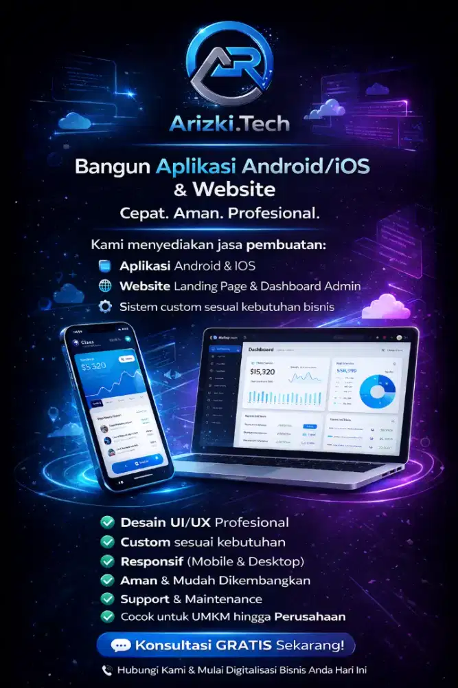 Jasa pembuatan aplikasi android & website