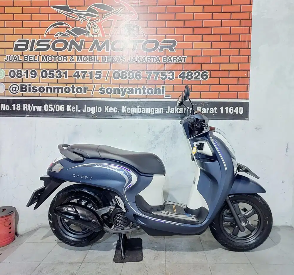 HONDA SCOOPY FI CBS ISS ALARM 110 TAHUN 2025 MEWAH WARNA BIRU PUTIH
