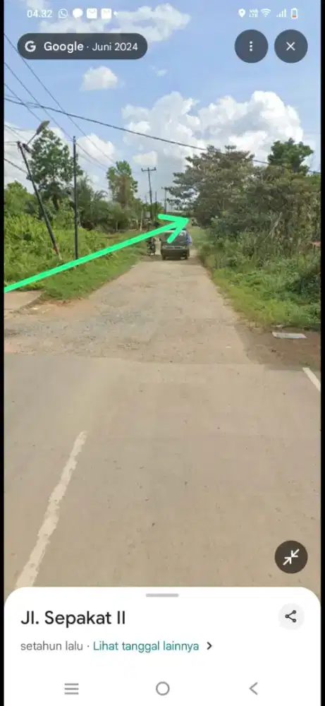 Tanah tepi jalan sepakat 2 untan ukuran 23 x 68