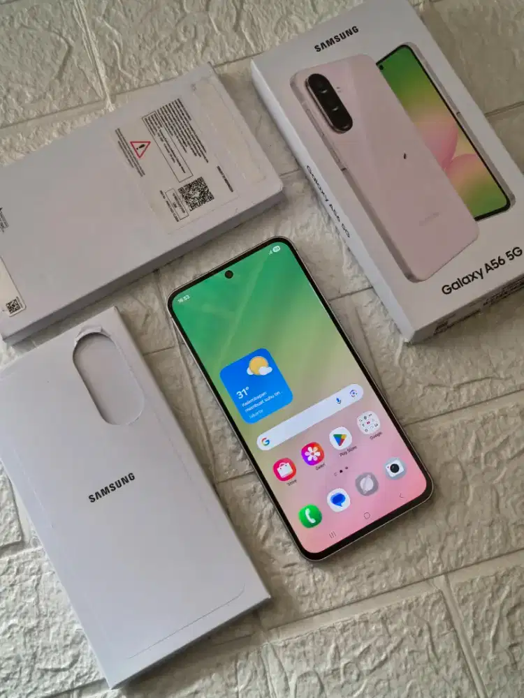Samsung A56 5G Pink Sein (12/256) Lecet Pemakaian Fullset Ori