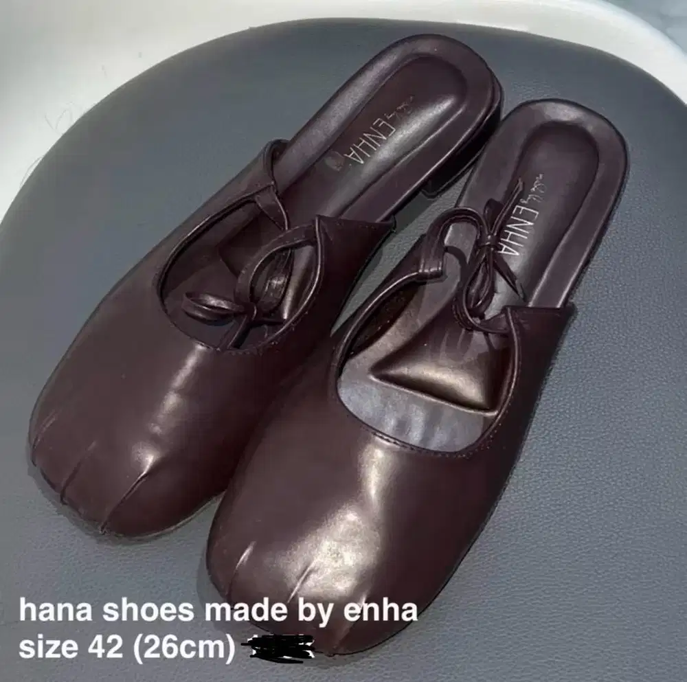 Mules flatshoes coklat